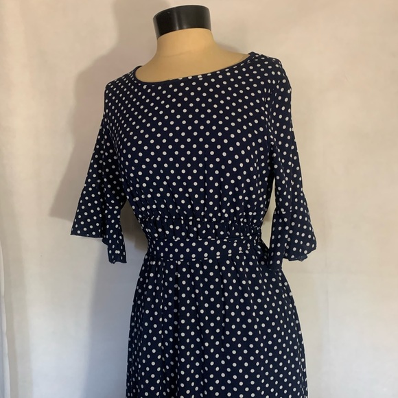 Orange Creek Navy Polka Dot Dress - Picture 3 of 10